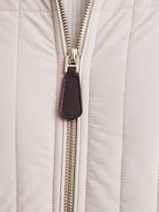 Reiss Stone Tosca Hybrid Knit and Quilt Jacket - Image 6 of 6