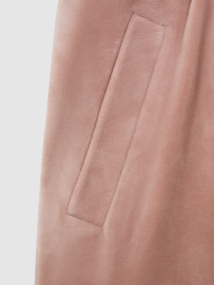 Reiss Pink Hattie 13-14 yrs Velour Drawstring Joggers - Image 6 of 6