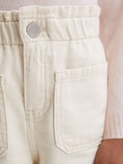 Reiss Ecru Elodie 13-14 yrs High Rise Elasticated Jeans - Image 4 of 6