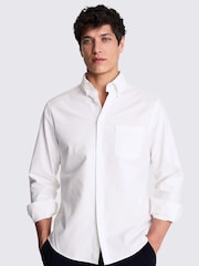 MOSS White Washed Oxford 100% Cotton Shirt - Image 1 of 6