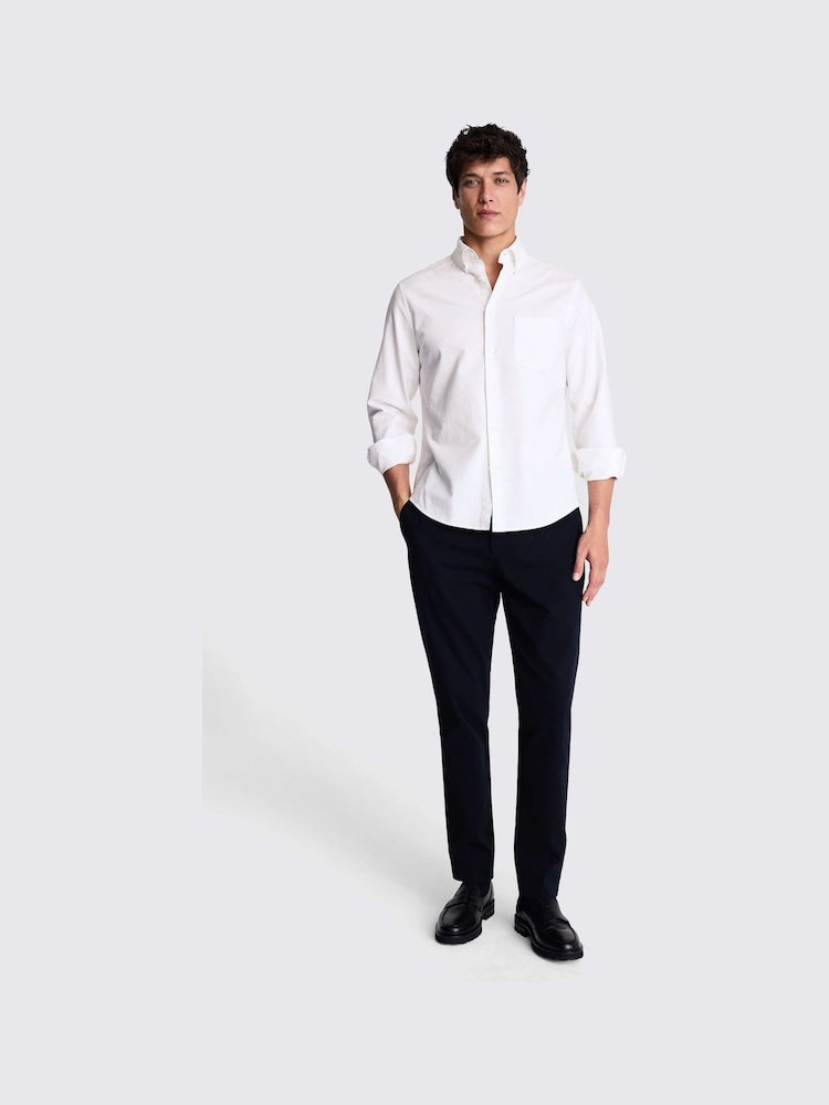 MOSS White Washed Oxford 100% Cotton Shirt - Image 2 of 6