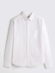 MOSS White Washed Oxford 100% Cotton Shirt - Image 5 of 6