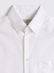 MOSS White Washed Oxford 100% Cotton Shirt - Image 6 of 6