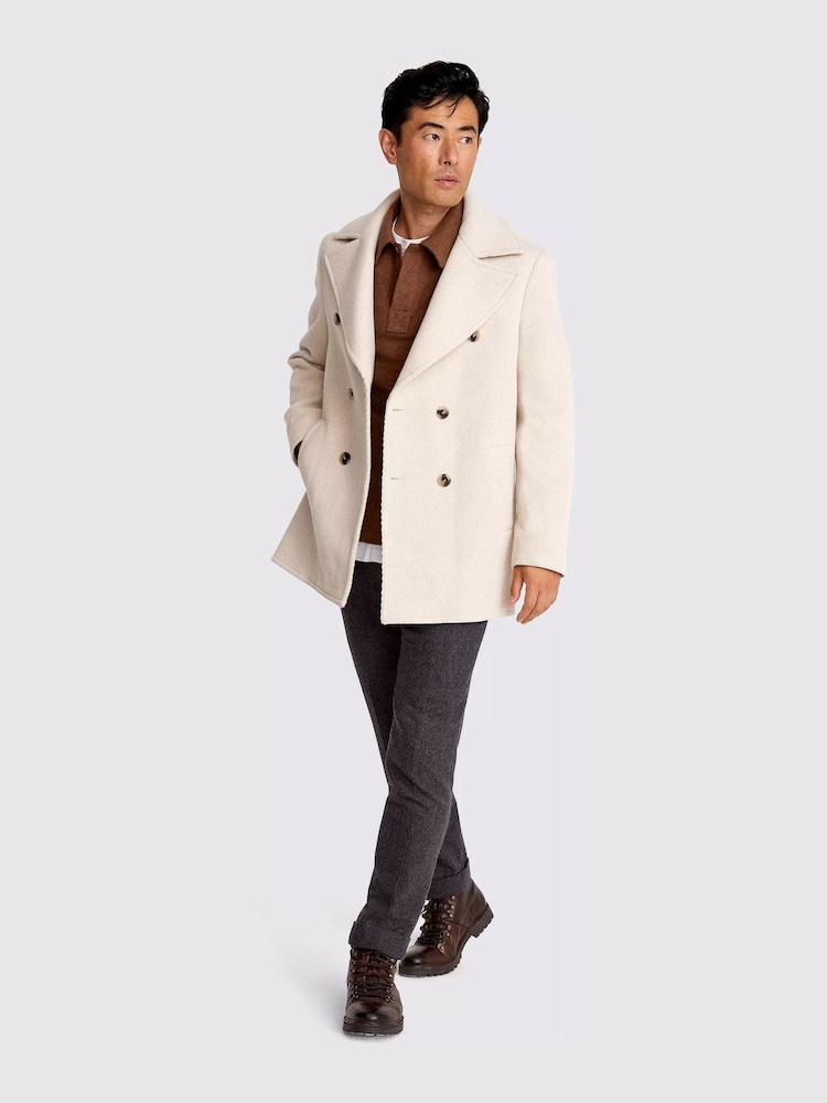 MOSS Natural Peacoat Coat Jacket - Image 2 of 4