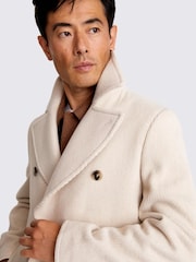 MOSS Natural Peacoat Coat Jacket - Image 3 of 4