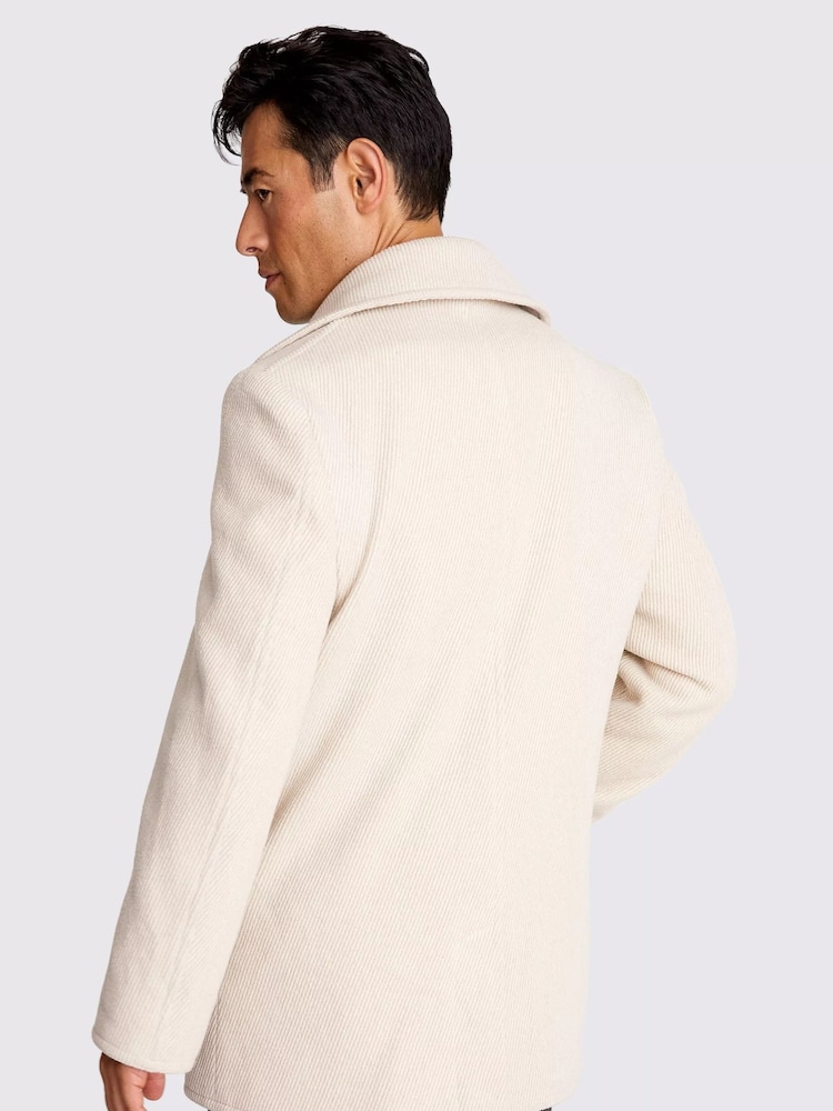 MOSS Natural Peacoat Coat Jacket - Image 4 of 4