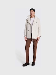 MOSS Natural Peacoat Coat Jacket - Image 7 of 8