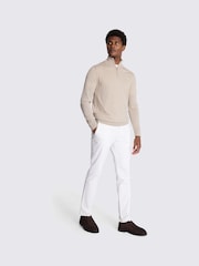 MOSS Camel Merino Blend Quarter Zip Jumper - Image 2 of 5