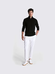 MOSS Black Merino Blend Quarter Zip Jumper - Image 1 of 5