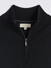 MOSS Black Merino Blend Quarter Zip Jumper - Image 5 of 5