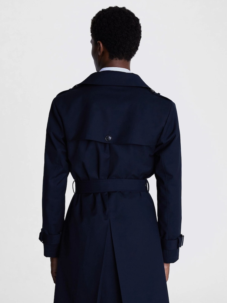 MOSS Blue Trench Coat - Image 2 of 5