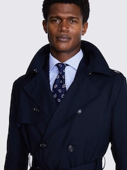 MOSS Blue Trench Coat - Image 4 of 5