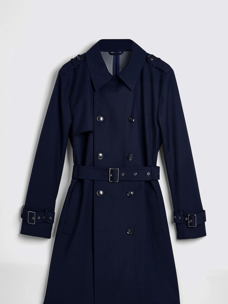 MOSS Blue Trench Coat - Image 5 of 5