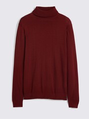 MOSS Red Merino Blend Roll Neck Jumper - Image 1 of 5