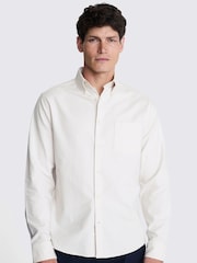 MOSS Natural Washed Oxford 100% Cotton Shirt - Image 1 of 6