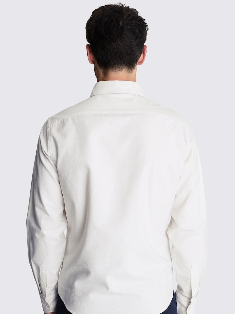 MOSS Natural Washed Oxford 100% Cotton Shirt - Image 2 of 6
