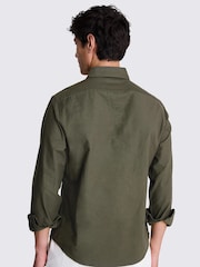 MOSS Light Green Washed Oxford 100% Cotton Shirt - Image 3 of 6