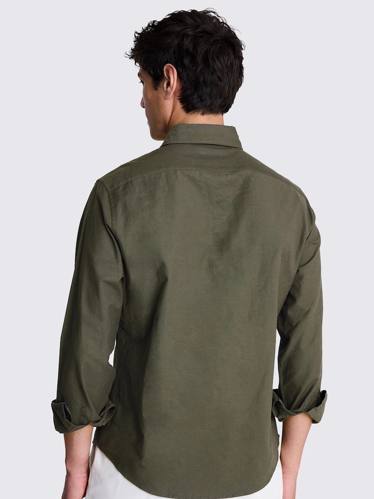 plus size green blazer dress MC Oct Shirt in Moss Green