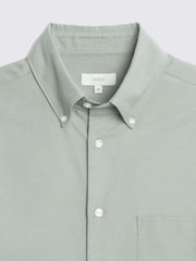 MOSS Green Washed Oxford 100% Cotton Shirt - Image 6 of 6