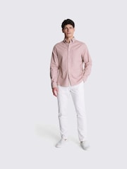 MOSS Pink Washed Oxford 100% Cotton Shirt - Image 3 of 6
