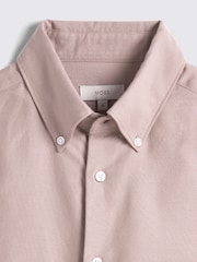 MOSS Pink Washed Oxford 100% Cotton Shirt - Image 6 of 6