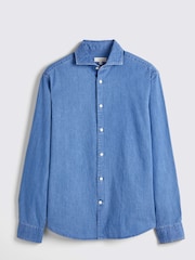 MOSS Blue Denim 100% Cotton Shirt - Image 5 of 6