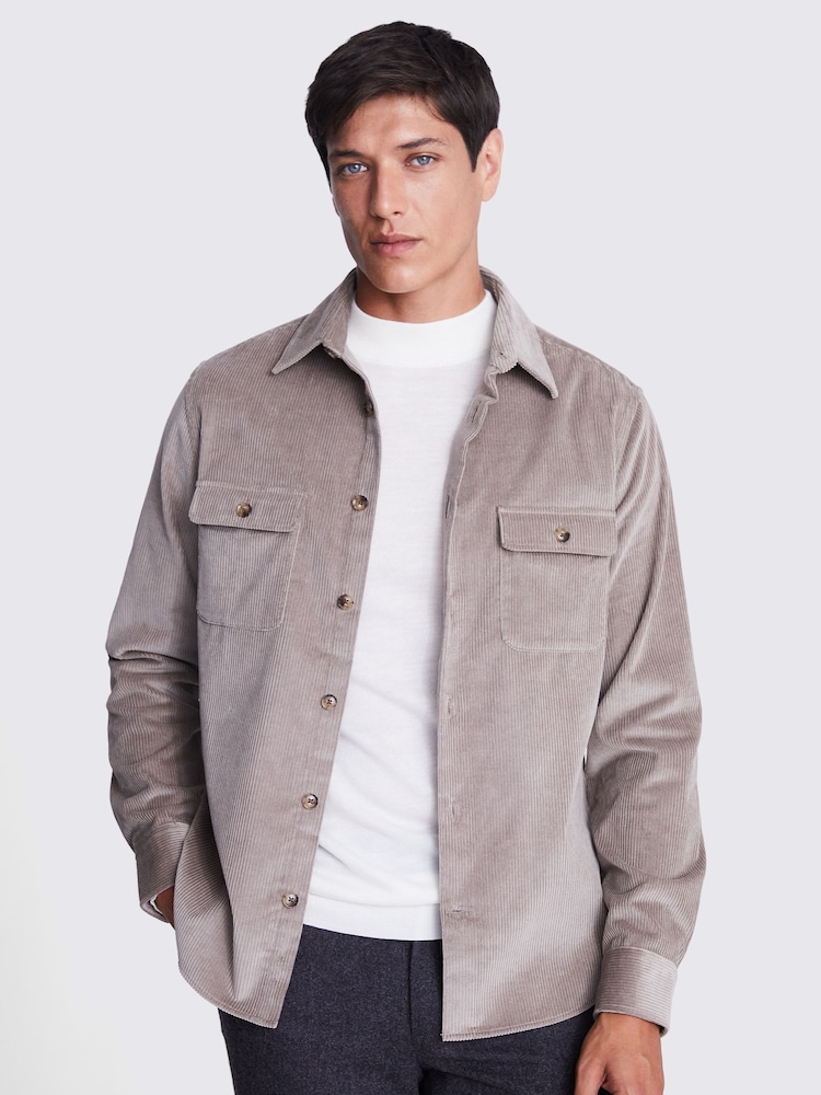 MOSS Natural Corduroy 100% Cotton Overshirt - Image 1 of 3