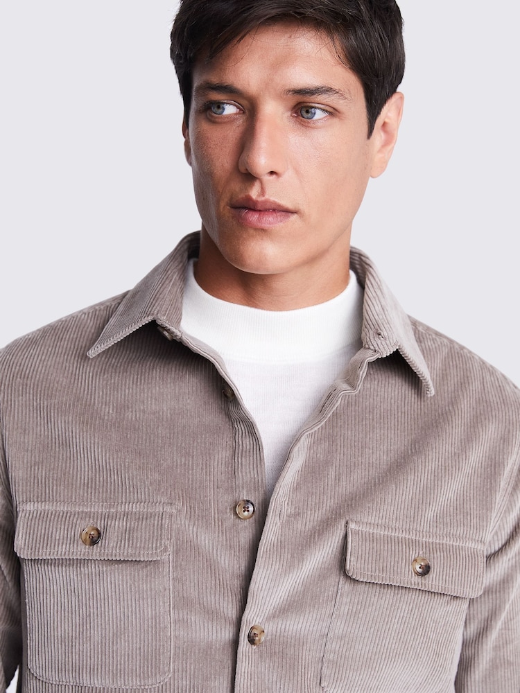 MOSS Natural Corduroy 100% Cotton Overshirt - Image 3 of 3
