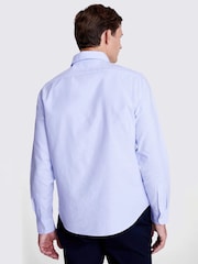 MOSS Blue Washed Oxford 100% Cotton Shirt - Image 2 of 4