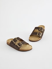 Navy Slip-On Corkbed Sandals - Image 1 of 6