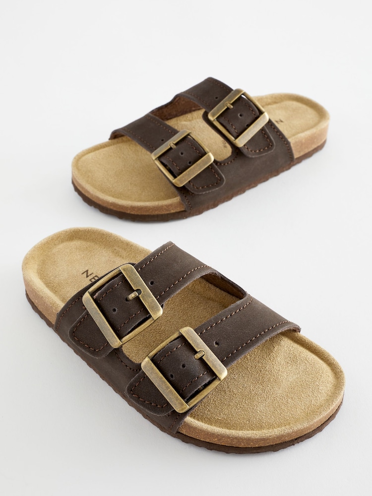 Navy Slip-On Corkbed Sandals - Image 6 of 6