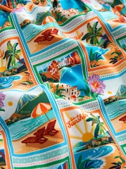 Multicolour Postcard Printed Swim Shorts - Image 3 of 3