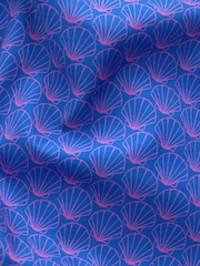 Cobalt Blue/Pink Shell Printed Swim Shorts - Image 2 of 8