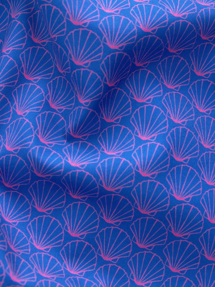 Cobalt Blue/Pink Shell Printed Swim Shorts - Image 2 of 8 Cobalt Blue/Pink Shell Printed Swim Shorts - Image 2 of 8