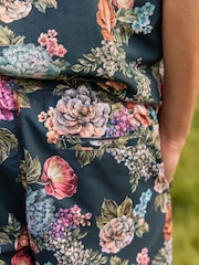 Navy Blue Printed Swim Shorts - Image 5 of 7