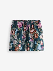 Navy Blue Printed Swim Shorts - Image 6 of 7