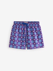 Cobalt/Pink Mediterranean Tile Printed Swim Shorts - Image 6 of 7