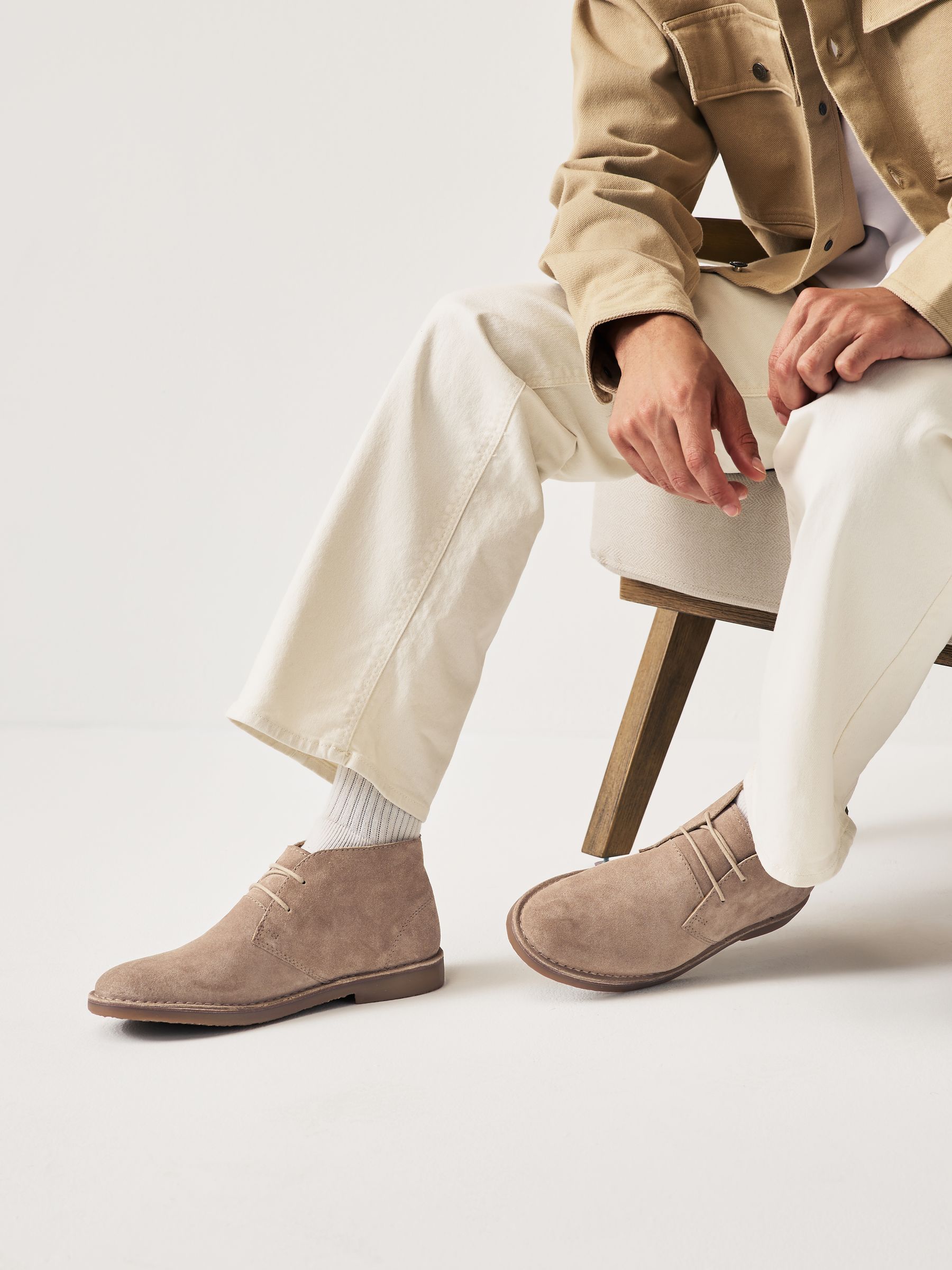 Round toe desert boots sales