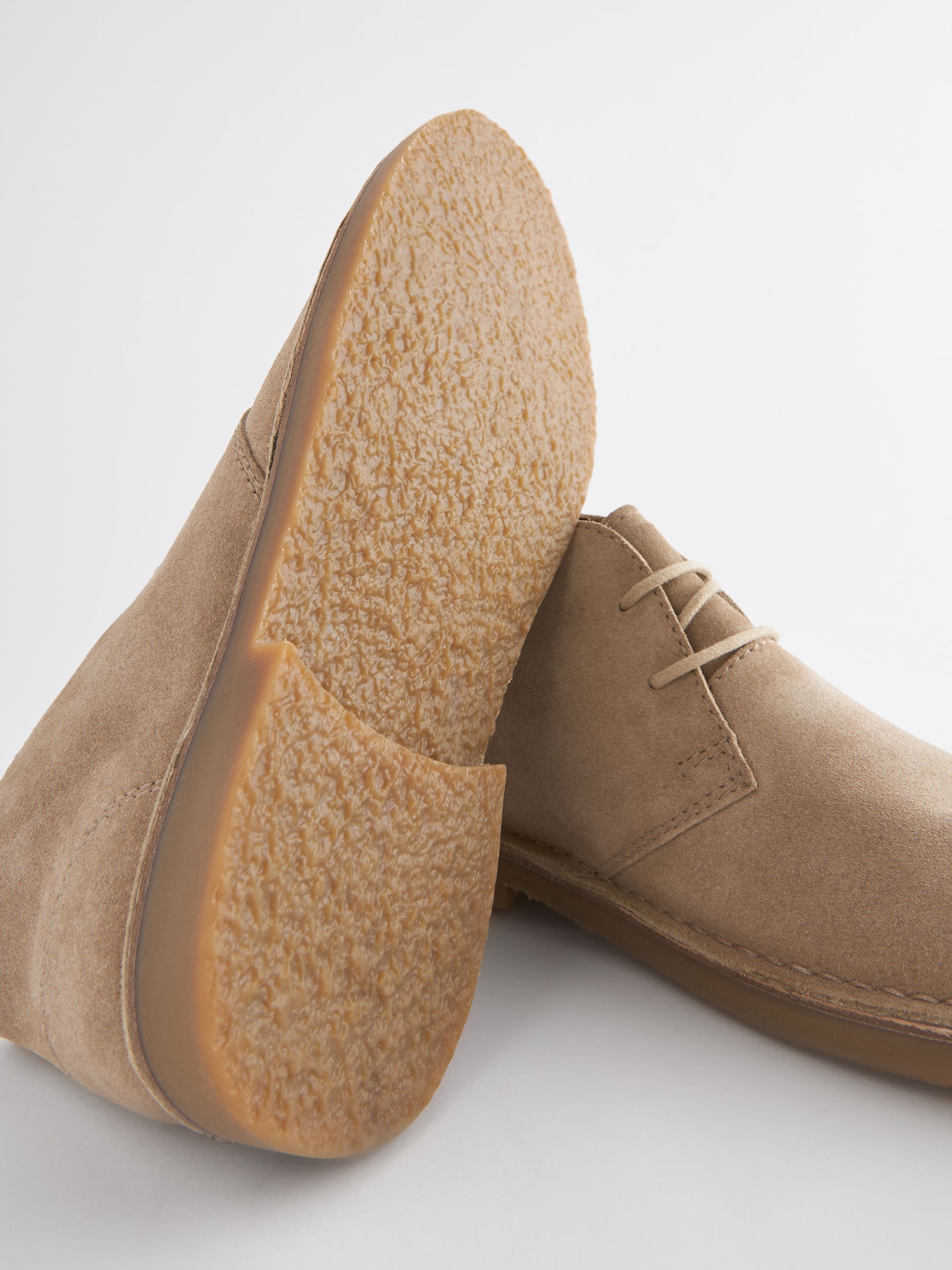 Taupe desert boot top