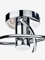 Dar Lighting Polished Chrome Seattle 3 Light Semi Flush Ceiling Light - Image 2 of 4