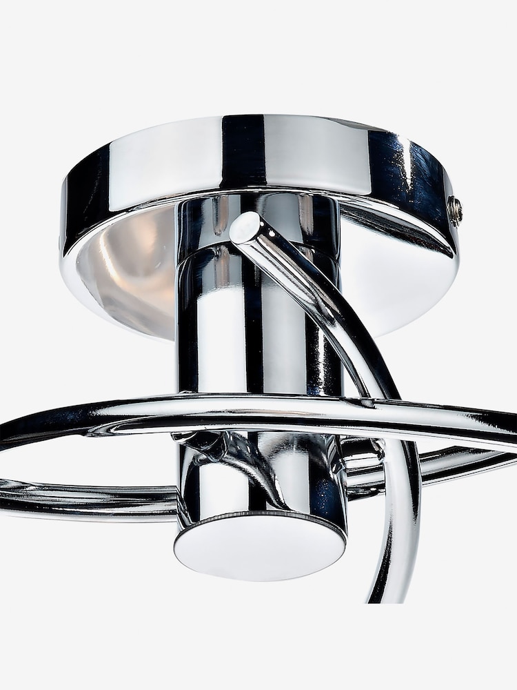 Dar Lighting Polished Chrome Seattle 3 Light Semi Flush Ceiling Light - Image 2 of 4