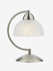 Dar Lighting Chrome/Glass Saxby Satin Touch Table Lamp - Image 2 of 3