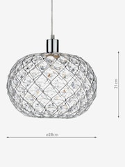 Dar Lighting Polished Chrome Juantita Easy Fit Pendant Ceiling Light - Image 2 of 2