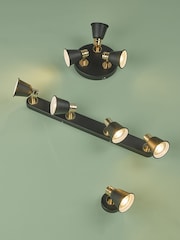 Dar Lighting Black Fry Rose Gold 3 Light Plate Spotlight - Image 1 of 4