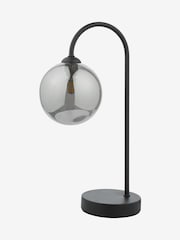 Dar Lighting Black/Smoked Glass Matt Eisse Touch Table Lamp - Image 3 of 4