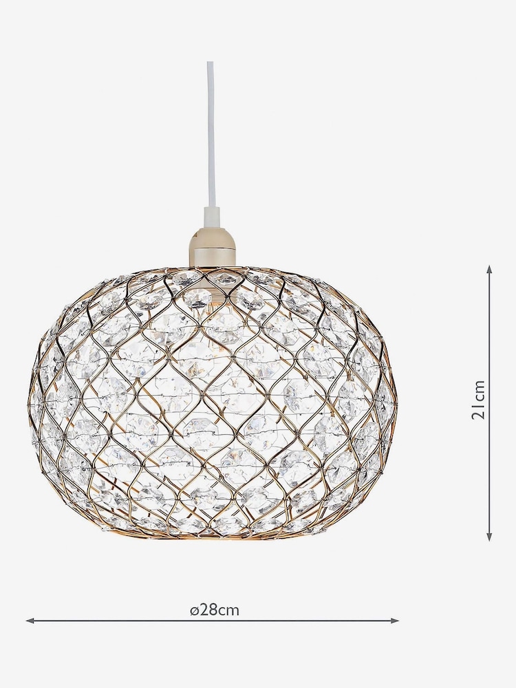 Dar Lighting Gold Juantita Easy Fit Pendant Ceiling Light - Image 2 of 2 Dar Lighting Gold Juantita Easy Fit Pendant Ceiling Light - Image 2 of 2
