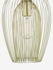 Dar Lighting Gold Ero 1 Light Pendant Ceiling Light - Image 2 of 3