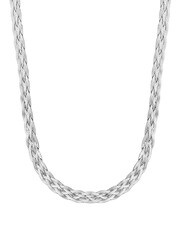 Simply Silver Sterling Silver Herringbone Braided Necklace - Image 3 of 3