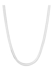 Simply Silver Silver Tone 925 Flat Snake Necklace - Image 1 of 2