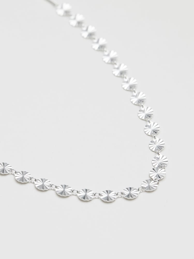 Simply Silver Silver Tone Diamond Cut Chain Necklace - Image 2 of 2